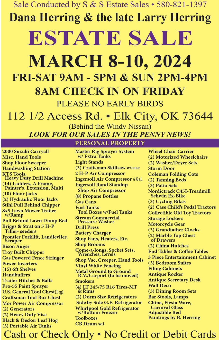 The Penny News Classifieds Garage Sale / Estate Sales